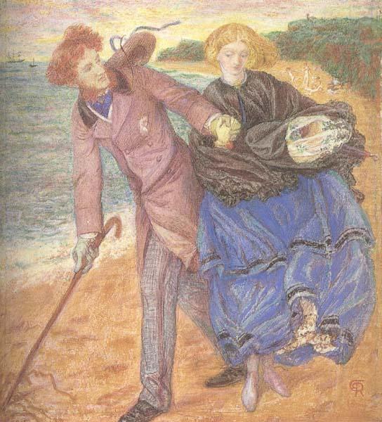 Dante Gabriel Rossetti Writing on the Sand (mk46) china oil painting image